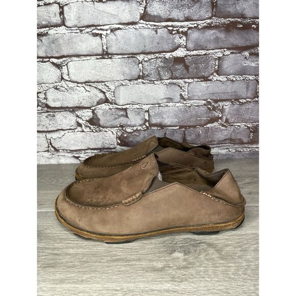 OluKai Moloa Brown Toffee Leather Slip On Loafers Casual Shoes Men Sz 9M US/42EU main image 14